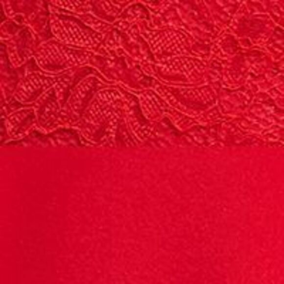 B DARLIN Womens Lace 3/4 Sleeve V Neck Short Party Blouson Dress - Picture 4 of 4